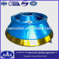 Terex Finlay rock cone crusher spare parts high manganese steel cone crusher casting mantle and concave bowl liner